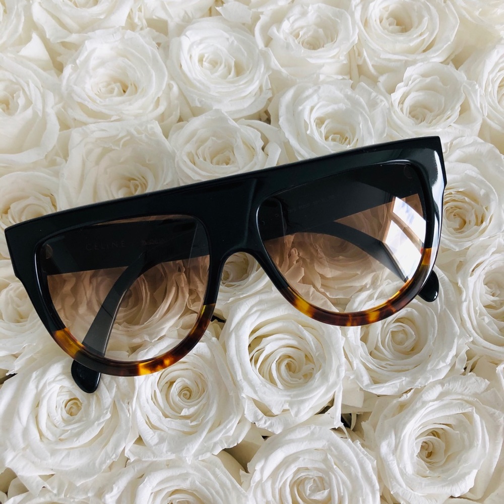 CELINE Flat Top Two Tone Sunglasses